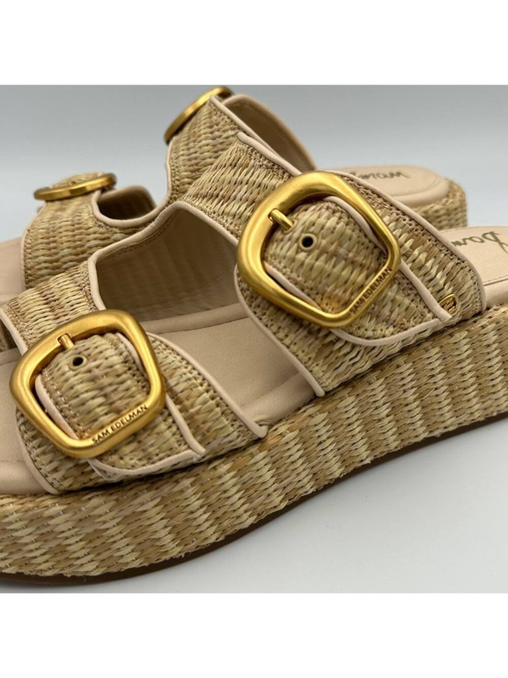 Sam Edelman Nerissa Sandals Natural Women's Size 11 Natural Weave Platform Slide - Picture 6 of 10